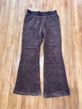 Brown flare velvet pants